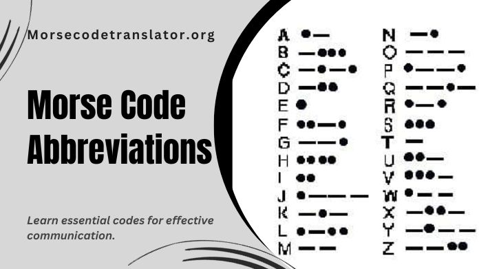 morse code abbreviations
